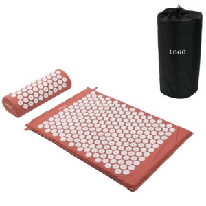 Commercio all'ingrosso Eco Friendly lino naturale agopuntura tappetino regalo dietro il collo dolore massaggio per la digitopressione tappetino e cuscino Set - Product Image 5