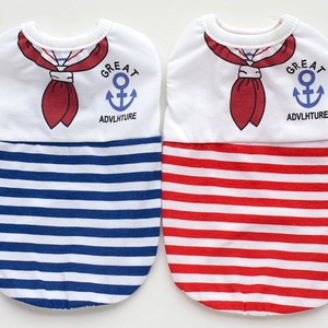 เสื้อกั๊กสัตว์เลี้ยง Shine And Shine สีกรมท่าลายทางสีน้ำเงินแดงสำหรับสุนัขและแมวทุกฤดูกาล - Product Image 1