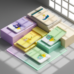 Pillbox pokemonClear PP Top Bound Notepad <b>Random</b> Design Kids Stationery Transparent Memo Pad Anime Cartoon - Product Image 1