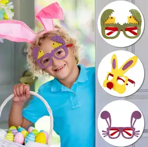 Bambini Easter Bunny occhiali di pollo di Pasqua uovo di coniglio decorazione per festa bella divertente foto oggetti di scena per la festa dei bambini