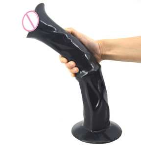 Énorme réaliste pénis Animal gode géant cheval Dick avec ventouse côtelé gros godes flirtant Sex Toys pour les femmes - Product Image 6