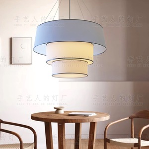Lustre rond de style japonais Wabi Sabi, E27, six têtes, pour salon, bureau, salle à manger, salon de thé, hôtel - Product Image 4