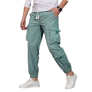 2026 Autumn Trendy Wide Leg Men's Retro Cargo Pants Casual Loose Straight Mid Waist Corduroy 100% Polyester - Product Image 4