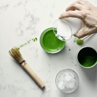 Poudre de Thé Vert Matcha Japonais Qualité Cérémoniale 100% Pur Matcha Goût Doux Conditionnement en Boîte Métallique
