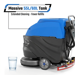 CleanHorse X3 530mm Battery Powered Industrial Marble <b>Walk</b>-behind Floor Scrubber Cleaning <b>Machine</b> for Warehouse Gym - Product Image 4