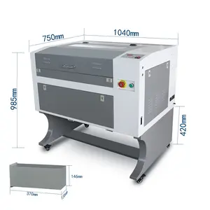 CO2 4060 CNC Cortador a laser Máquina de corte e gravação a laser Madeira Tecido acrílico 50W 60W 80W Gravador a laser