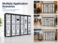 Casillero Inteligente para Equipaje con 20 Puertas y Pantalla Táctil, Gabinete de Almacenamiento de Bolsas de Autoservicio para Hoteles, Centros Comerciales y Centros Turísticos