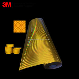 Matériel réfléchissant de sécurité routière 3M 3931, rouleaux réfléchissants 3M HIP, feuilles de vinyle, ruban réfléchissant extérieur, jaune 3M pour les panneaux de signalisation - Product Image 2