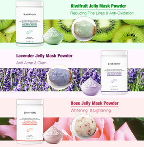 Masque en poudre de gelée de caoutchouc peel-off à la rose naturelle biologique 2025, masque facial individuel en poudre, masque en gelée de perle - Product Image 3