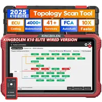 Escáner OBD2 de prueba bidireccional Kingbolen K10 elite para almacén de la UE, sistema completo, lector de códigos con pantalla de 10 pulgadas y topología.