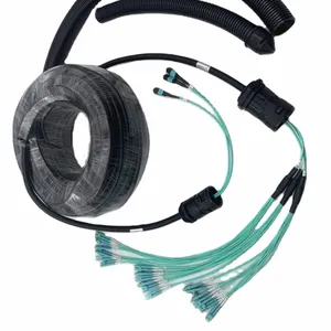 Conjunto de cable de fibra blindado para entornos hostiles, cable de doble chaqueta de alta tensión, cable de conexión de fibra óptica