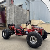 Buggy tout-terrain monoplace à essence, transmission par chaîne, 212cc, 4 temps, pneus antidérapants larges, pour adultes, parc d'attractions en plein air