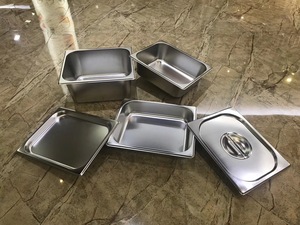 Đa Kích Thước Thép Không Gỉ Lưu Vực Hình Chữ Nhật Phần Lưu Vực Thức Ăn Nhanh Xe Tải Ăn Uống Lưu Vực Trà Sữa Cửa Hàng Mứt Hộp Ẩm Thực Pan - Product Image 5