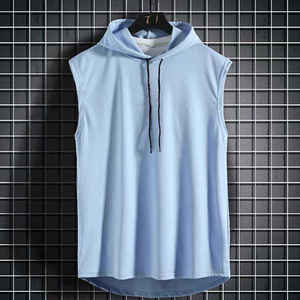 <span class=keywords><strong>D</strong></span>ébardeur <span class=keywords><strong>sans</strong></span> manches pour hommes, T-shirt <span class=keywords><strong>d</strong></span>écontracté, Sweat à capuche de couleur unie, T-shirt à lacets, Sweat-shirt Hip Hop pour hommes, <span class=keywords><strong>Gilet</strong></span> de sport pour hommes - Product Image 5