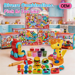 Kit de fabrication de pâte à <span class=keywords><strong>modeler</strong></span> de qualité supérieure, non toxique, en pâte de blé de qualité alimentaire, 38 pièces, pour les tout-petits, jeu quotidien parent-enfant en intérieur, boîte cadeau - Product Image 1