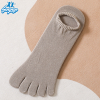 Chaussettes de course respirantes en maille antidérapantes invisibles à cinq doigts pour hommes