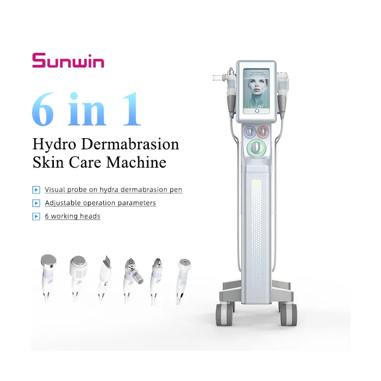 2024 6 in 1 Aqua Peeling Hydro Dermabrasion Machine Skin Cleansing for Clinic Beauty Salon Use