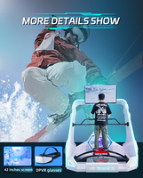 Machine de ski VR d'intérieur YHY avec écran de 42 pouces, effet vent, simulation de jeu 9D pour usage commercial
