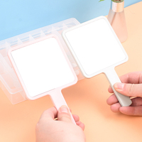 Miroir de maquillage intelligent mini carré en plastique à marque privée, portable
