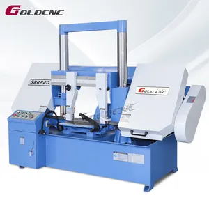 GOLDCNC Smooth Cut GB4240 Semi-automatic Horizontal Manual Sawing Machine