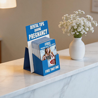 Présentoir de comptoir en carton imprimé sur mesure pour brochures dentaires, support de documentation pour soins dentaires pendant la grossesse, idéal pour la promotion en clinique