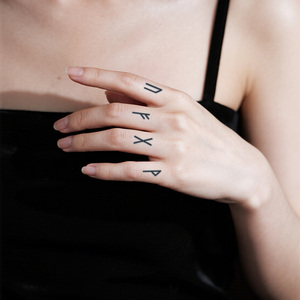 <span class=keywords><strong>Tatouage</strong></span> temporaire créatif avec lettrage, <span class=keywords><strong>tatouage</strong></span> semi-permanent, imperméable, résistant à la transpiration, dure 2 semaines, <span class=keywords><strong>tatouage</strong></span> réaliste pour le bras, le doigt - Product Image 3