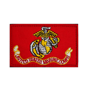 United States Marine Corps Tactical Badge Embroidered Patches <b>Canvas</b> Fabric Hook Loop Eco-Friendly Sequins Decoration Resin for - Product Image 1