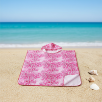 Serviette légère personnalisable en microfibre ultra-fine à capuche, rectangulaire, imprimée, en velours double face, séchage rapide et absorbante