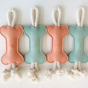 Toptan kemik şekli halat keçe kumaş köpek çiğnemek oyuncak - Product Image 4