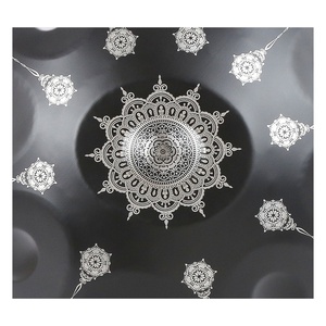Tambour à main <span class=keywords><strong>Mandragora</strong></span> noir en acier inoxydable de 22 pouces pour débutants avec logo personnalisé et 9/10 notes tambour en langue mineure/kurde - Product Image 5