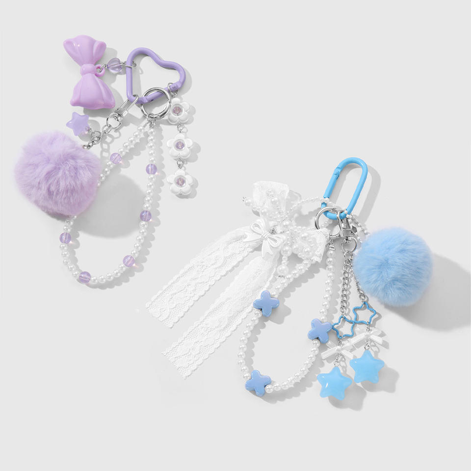 Versatile Keychain AM New Exquisite Versatile Couple Keychain, Bowknot Star Keychain ...