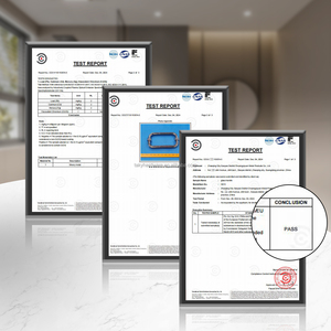 มือจับประตูกระจกสีดำด้านทำจากสเตนเลสมือจับประตูสี่เหลี่ยม - Product Image 4