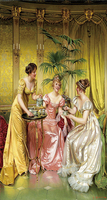 Impression sur toile de peinture à l'huile vintage faite à la main avec cadre en bois doré, art mural pour salon, chambre à coucher