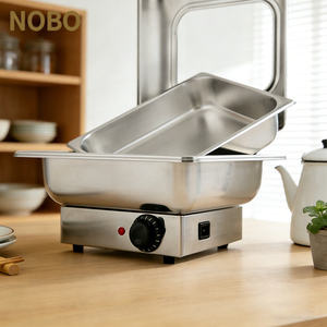Scaldavivande <span class=keywords><strong>Elettrico</strong></span> Quadrato da 6L in Acciaio Inossidabile, Set Buffet per Catering - Product Image 5