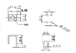 PCB-7A M4 PCB kartı terminali, vida terminali, tezgah donanım PCB dokunarak terminali kaynak terminali pcb lehim terminali pcb satılan