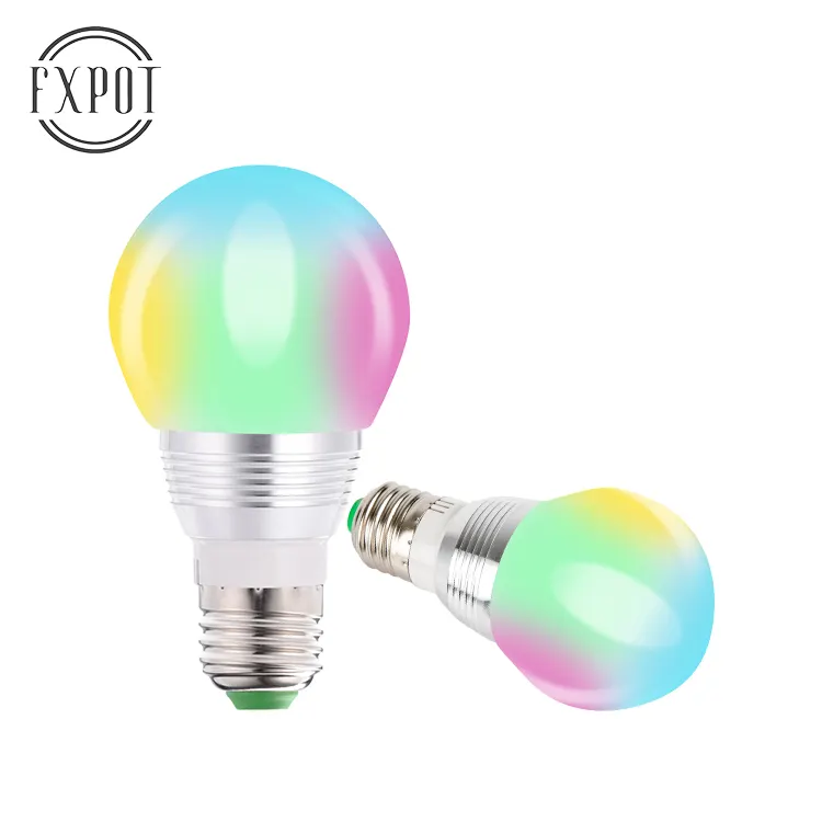 FXPOT akıllı Led ışık ücretsiz örnek özel yatak odası uzaktan kumanda karartma E27 B22 GU10 5W RGBW LED ışık akıllı ampul