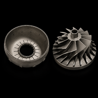 Impulsor de Compresor de Metal Impreso en 3D de Alta Precisión para Sistemas Aeroespaciales y Turbo