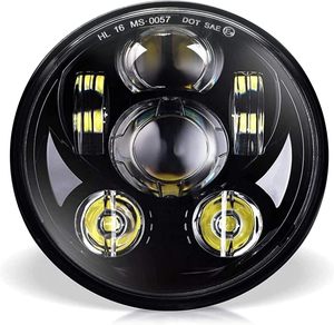 Phare LED de 5-3/4 5,75 pouces - Compatible avec Harley Davidson Dyna Street <span class=keywords><strong>Bob</strong></span> Super Wide Glide Low Rider Night Rod Train - Product Image 3
