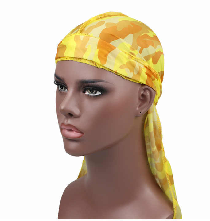 Durag — emballage de tête pour camouflage, imprimé de décoration, protection de l'environnement, doux, à la mode, personnalisé