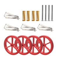Kit Perataan Heat Bed Printer 3D Idaeformer Baru 4 PCS Mur Perataan Putar Manual + 4 Per + 4 Klip Logam Kompatibel FDM