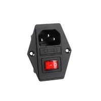 3DSWAY Suku Cadang Printer 3D 110V/220V 10A Power Supply Socker Switch Tripod Feet dengan Perlindungan Sirkuit Pendek Sekring dengan Kabel 20cm