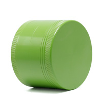 Moulin à café vert 63MM en alliage d'aluminium à 4 couches avec revêtement céramique, lavable, style européen minimaliste pour accessoire 6102G