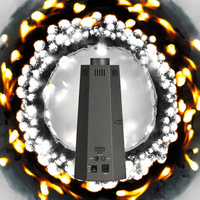 Machine à flammes hexagonale extérieure 200W, contrôle DMX 512, lance-flammes pour effets de scène, équipement d'effets de flamme métallique pour spectacle DJ