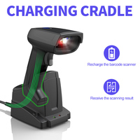 Escáner de Códigos de Barras 2D GTCODESTAR, Lector de Códigos de Barras Inalámbrico Portátil, Escáner de Códigos QR para Supermercados con Base de Carga y Memoria