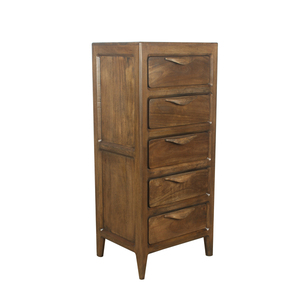 Solid Mango Wood <b>Drawer</b> Chest with Smooth Sliding <b>Drawers</b> Classic Bedroom Storage Cabinet with Natural Wood Grain - Product Image 4
