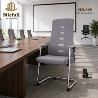 Chaise de conférence visiteur en maille respirante avec structure cantilever en métal, sièges de bureau en gros, stock prêt à l'emploi en grande quantité
