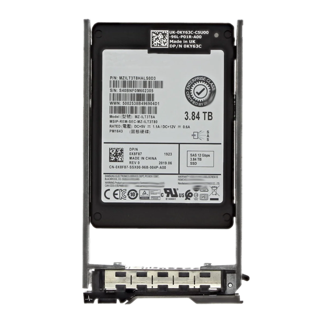 Hot Selling 2vy8h 3.84TB SAS Read Intensive 12Gbps SSD with Caddy for Server