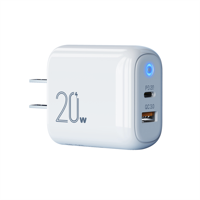 LED PD 20W USB C Charger QC 3.0 USB Wall Charger for Phone Fast Charger Portable Travel Adapter