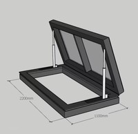 Fenêtre de toit électrique automatique moderne en alliage d'aluminium imperméable à double vitrage