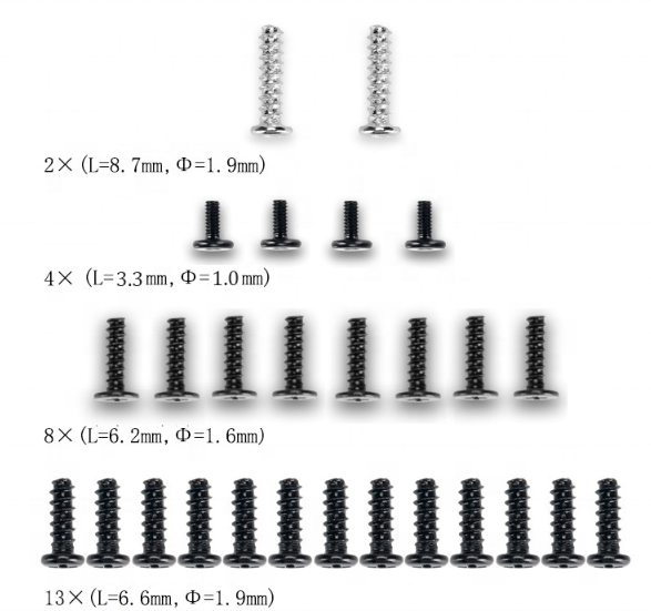 Screw Set Kit for PS 5 Controller Gamepad Full Set Screw Repair Parts for PS5 Accessories